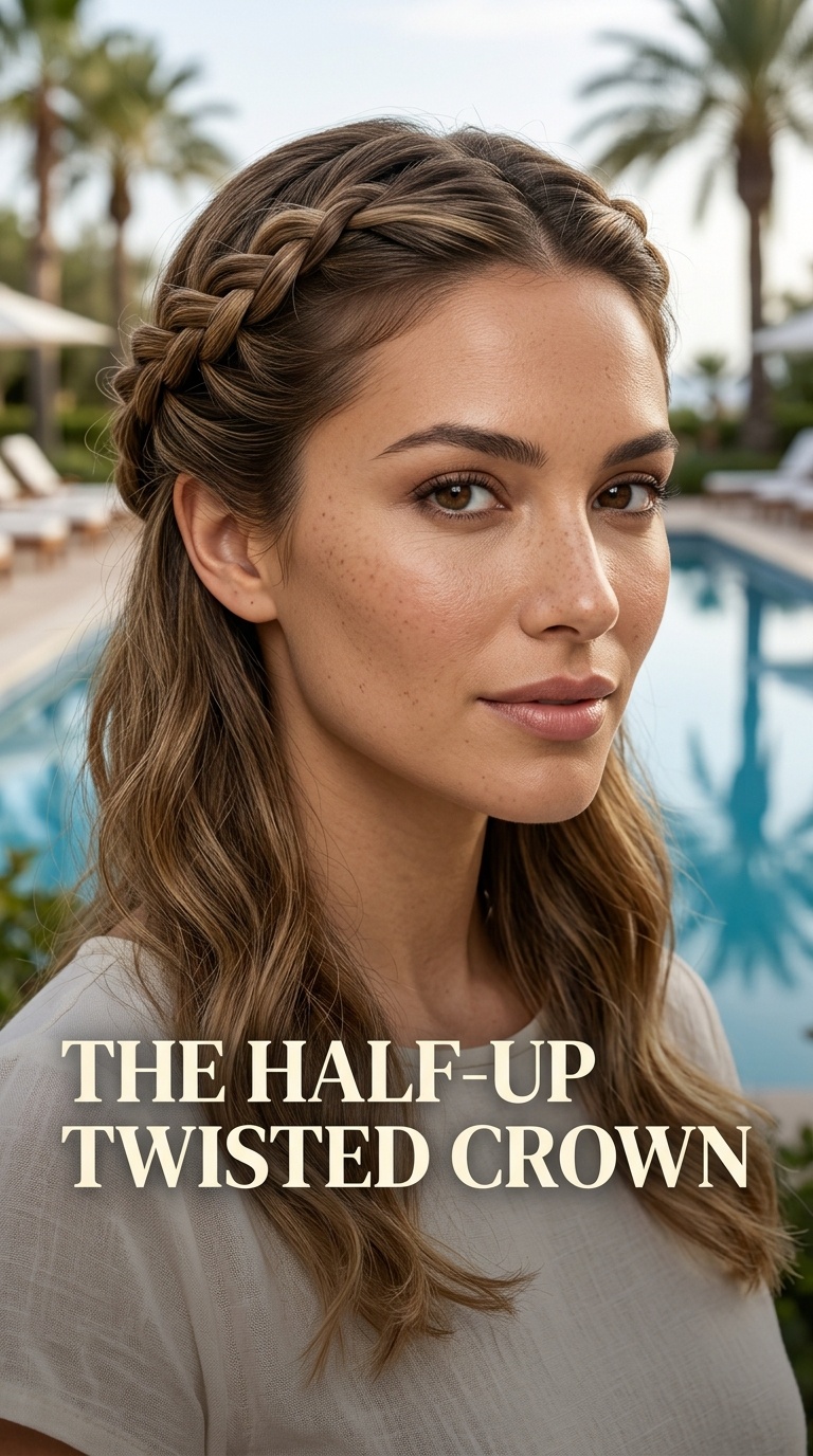 The Half-Up Twisted Crown