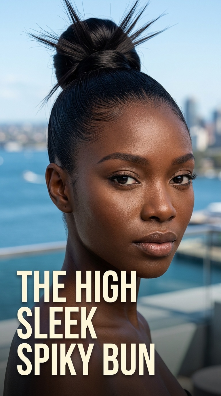 The High Sleek Spiky Bun