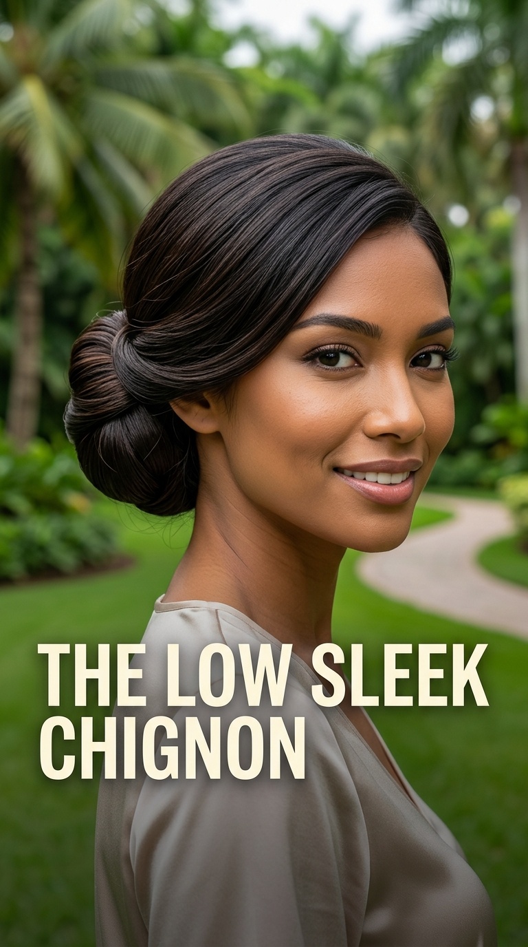 The Low Sleek Chignon