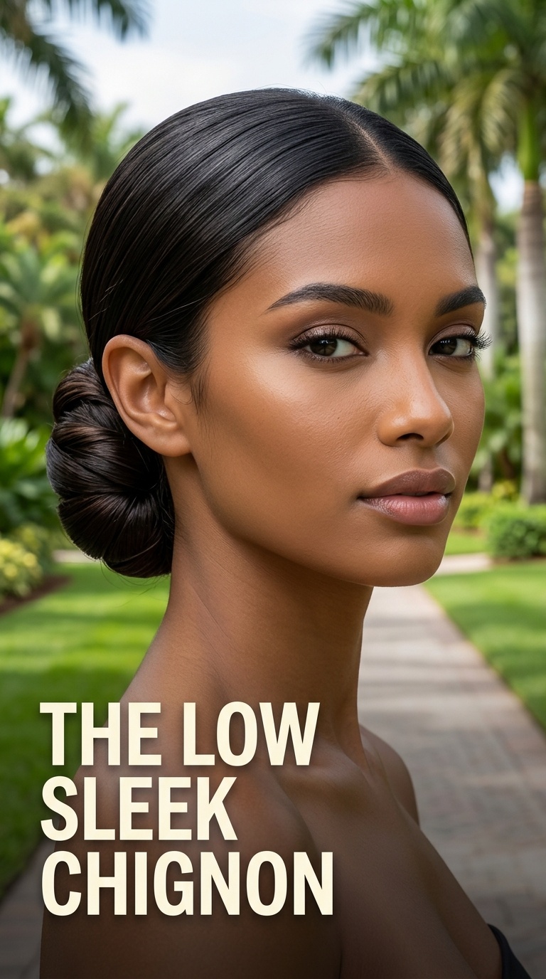 The Low Sleek Chignon