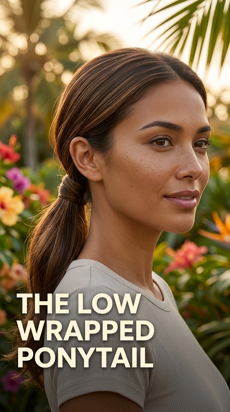 The Low Wrapped Ponytail