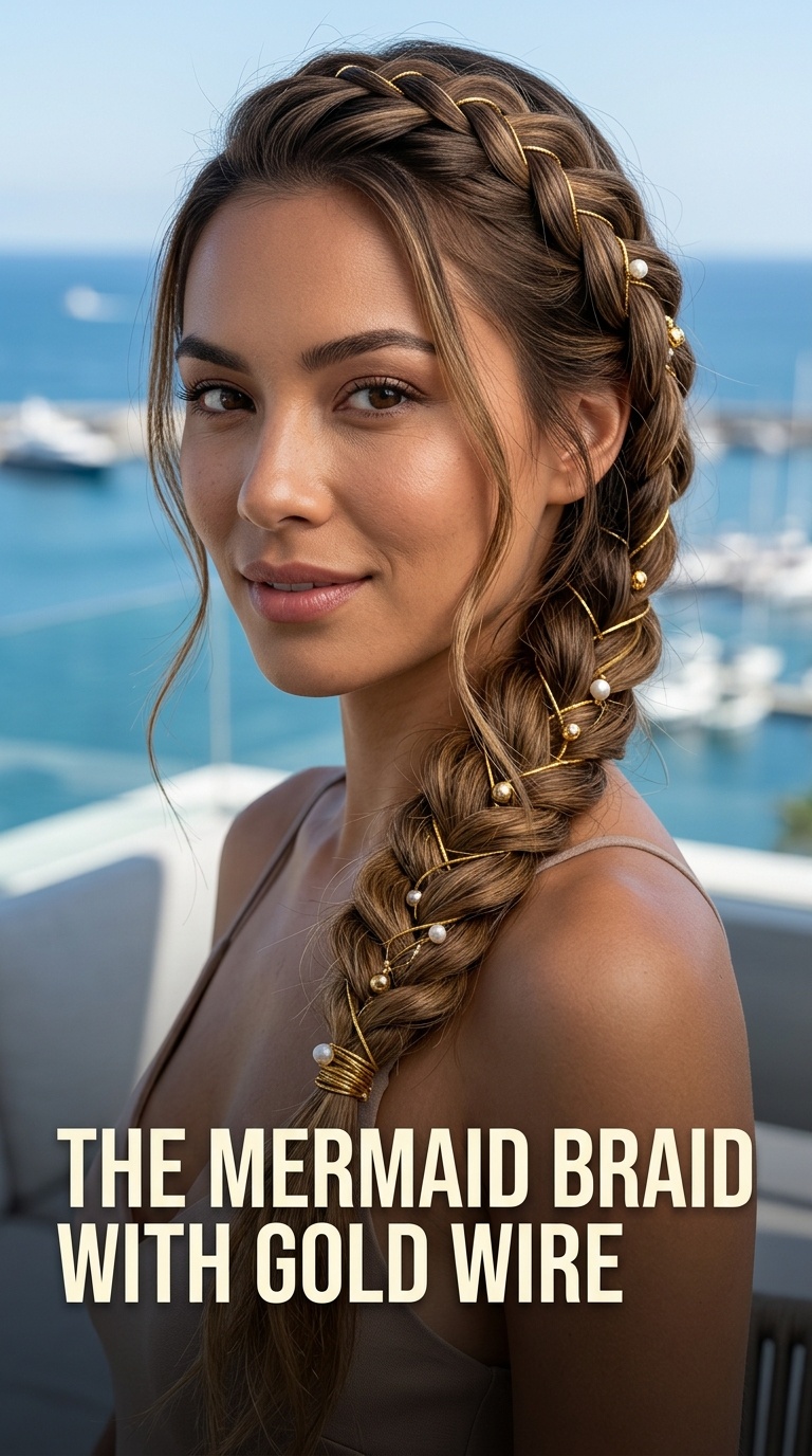The Mermaid Braid with Gold Wire