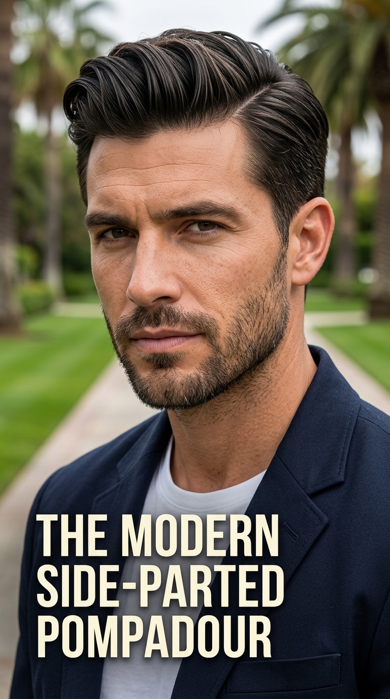 The Modern Side-Parted Pompadour