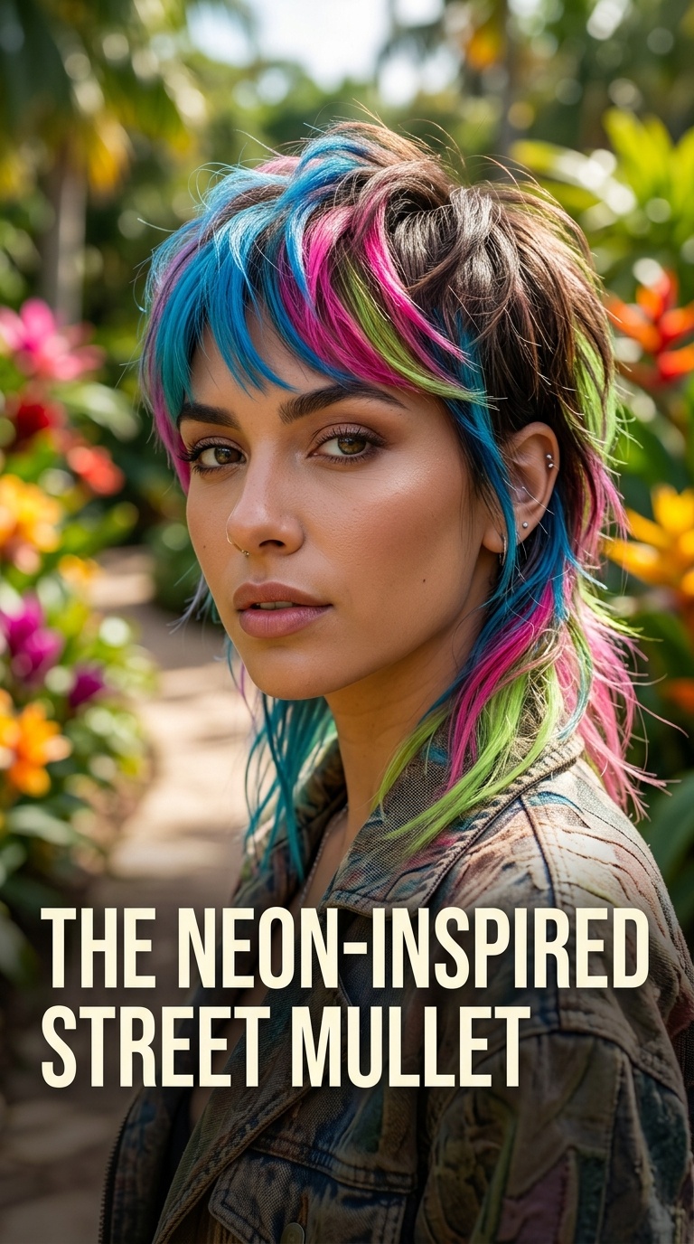 The Neon-Inspired Street Mullet