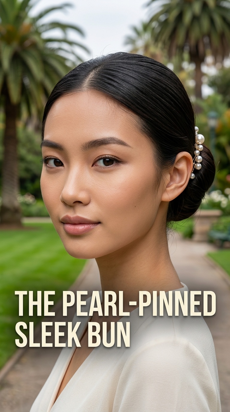The Pearl-Pinned Sleek Bun