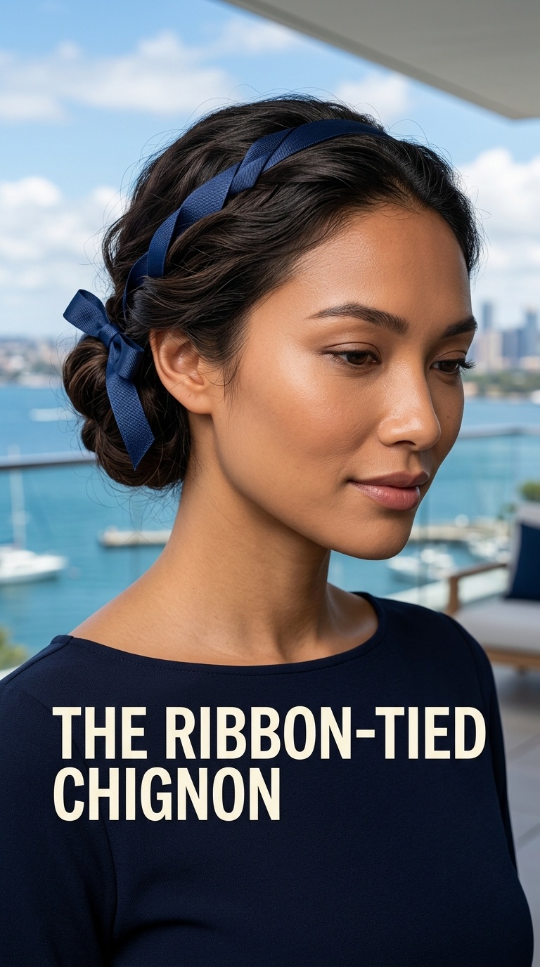 The Ribbon-Tied Chignon