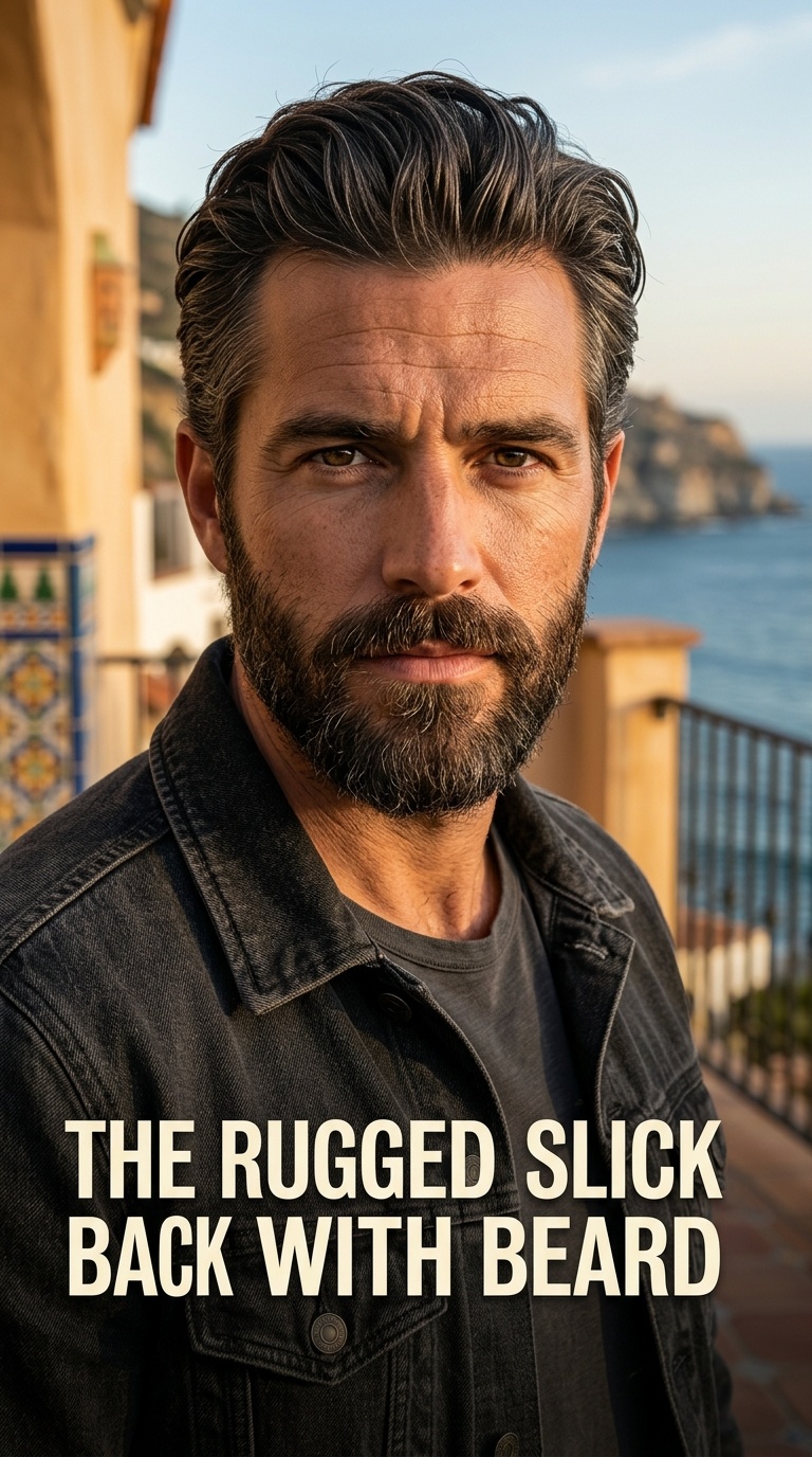 The Rugged Slick Back with Beard