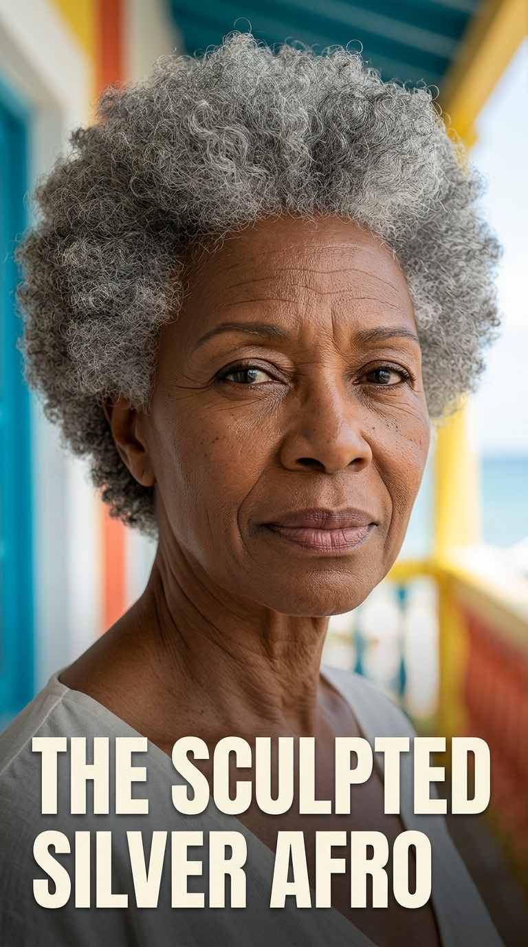 The Sculpted Silver Afro