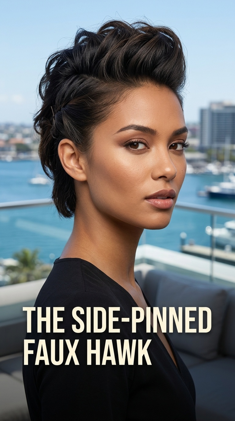 The Side-Pinned Faux Hawk