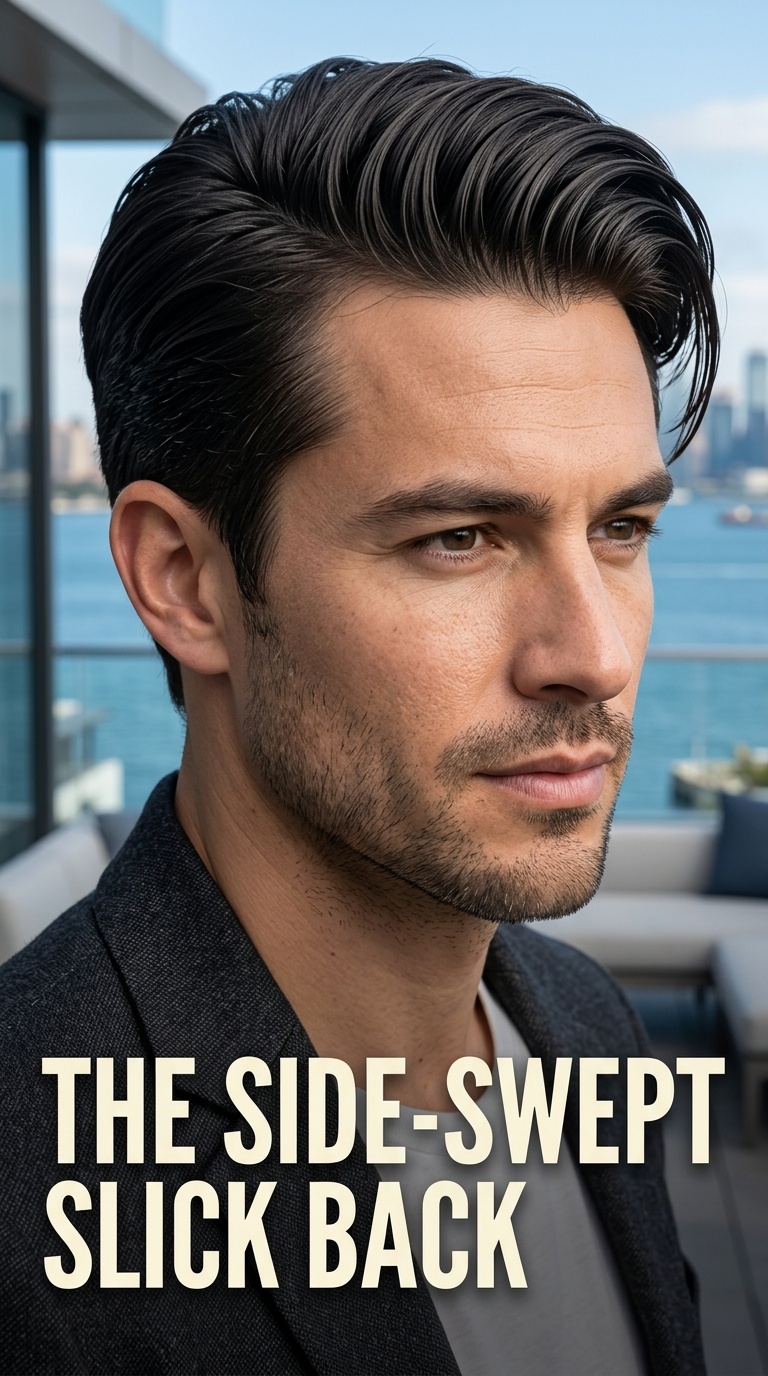 The Side-Swept Slick Back