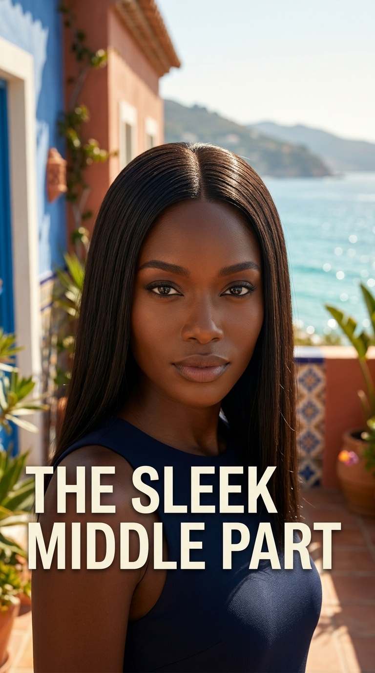 The Sleek Middle Part