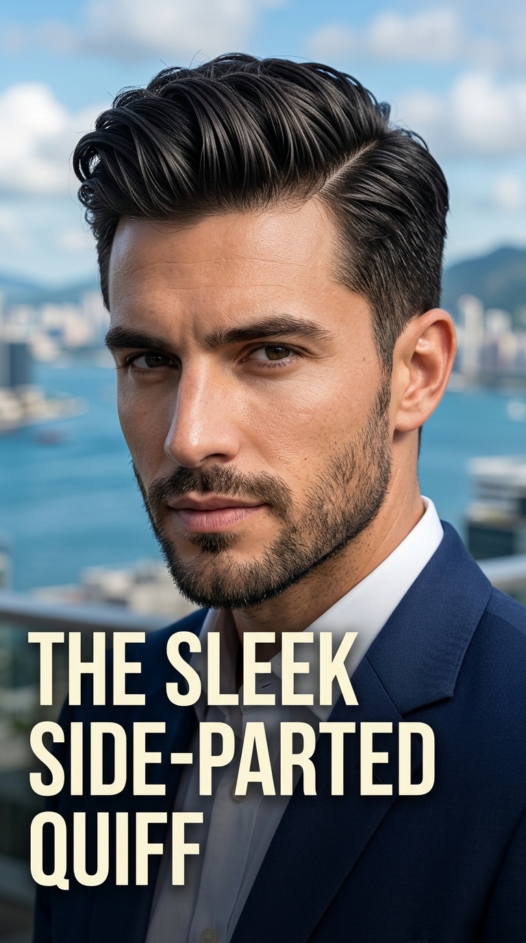 The Sleek Side-Parted Quiff
