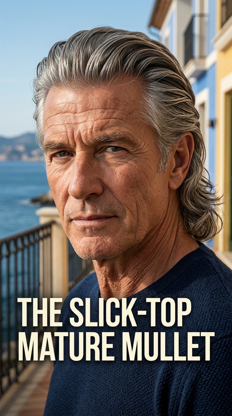 The Slick-Top Mature Mullet
