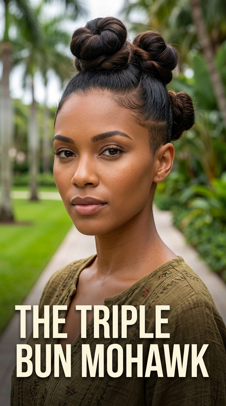 The Triple Bun Mohawk