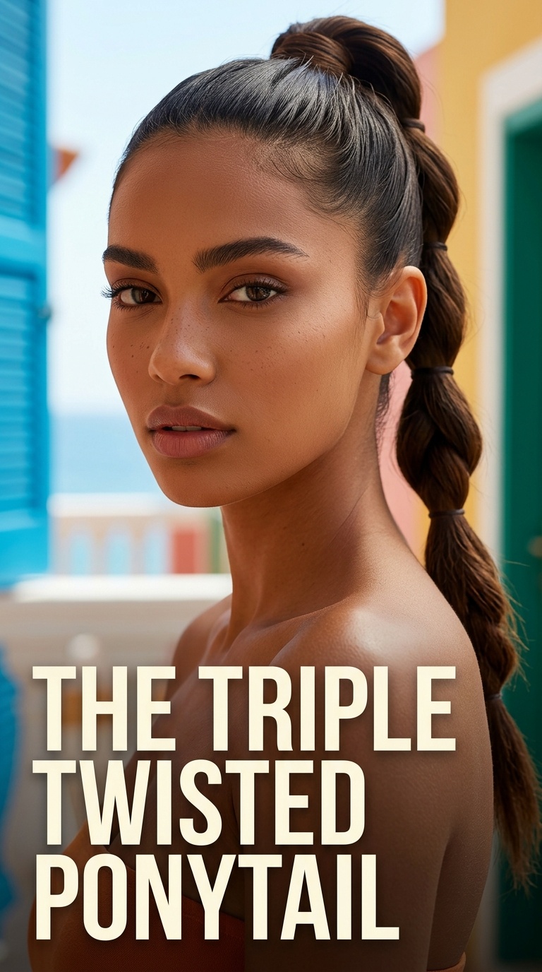 The Triple Twisted Ponytail