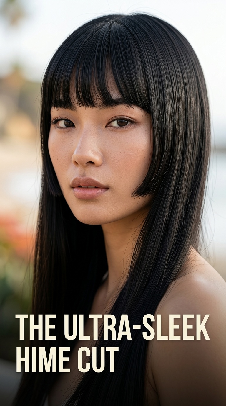 The Ultra-Sleek Hime Cut