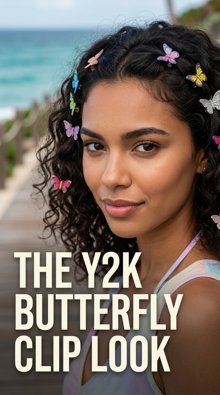 The Y2K Butterfly Clip Look
