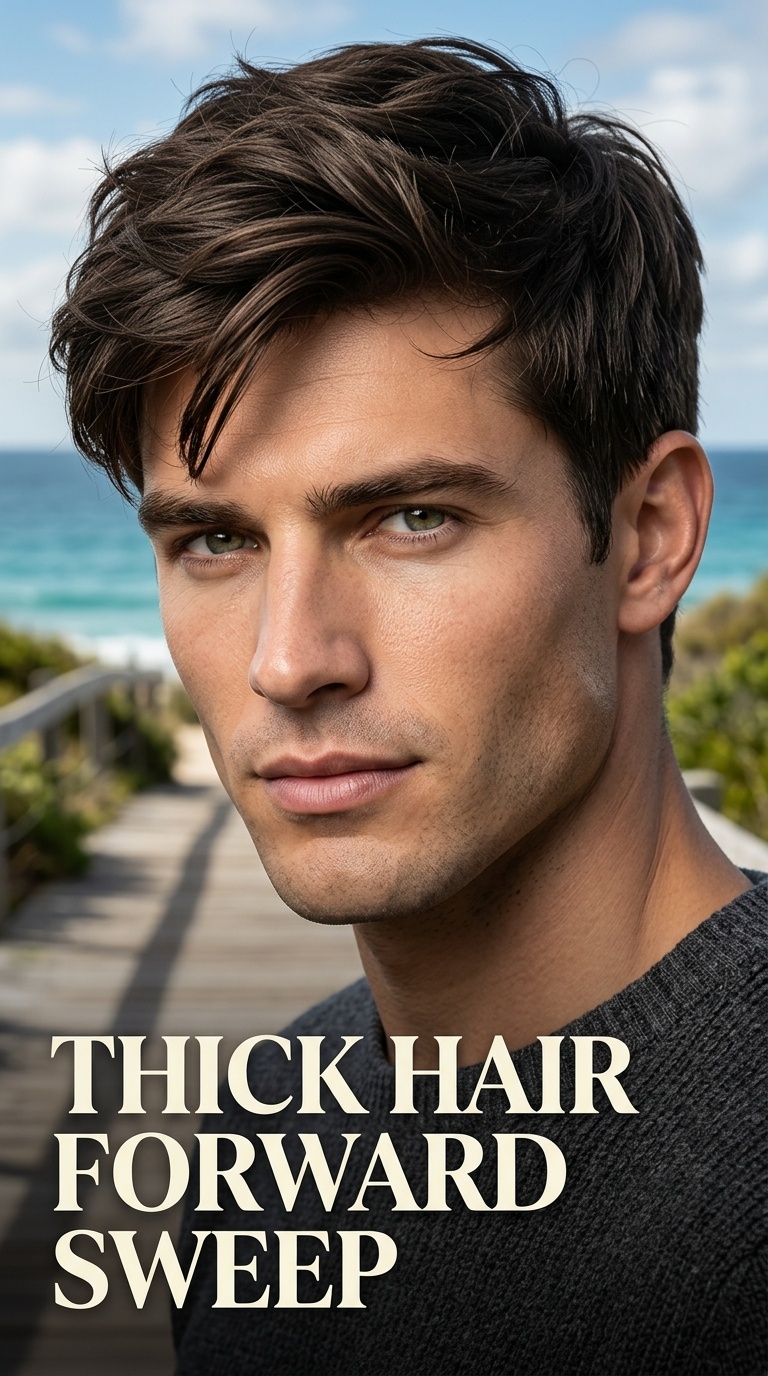 Thick Hair Forward Sweep