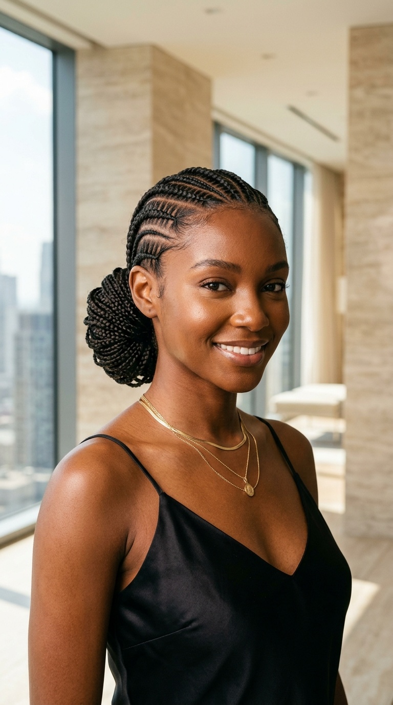 Thin Braided Cornrow Styles
