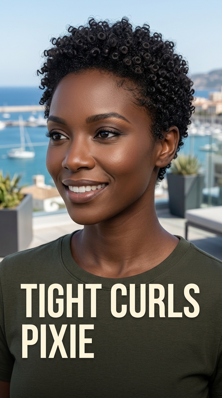 Tight Curls Pixie