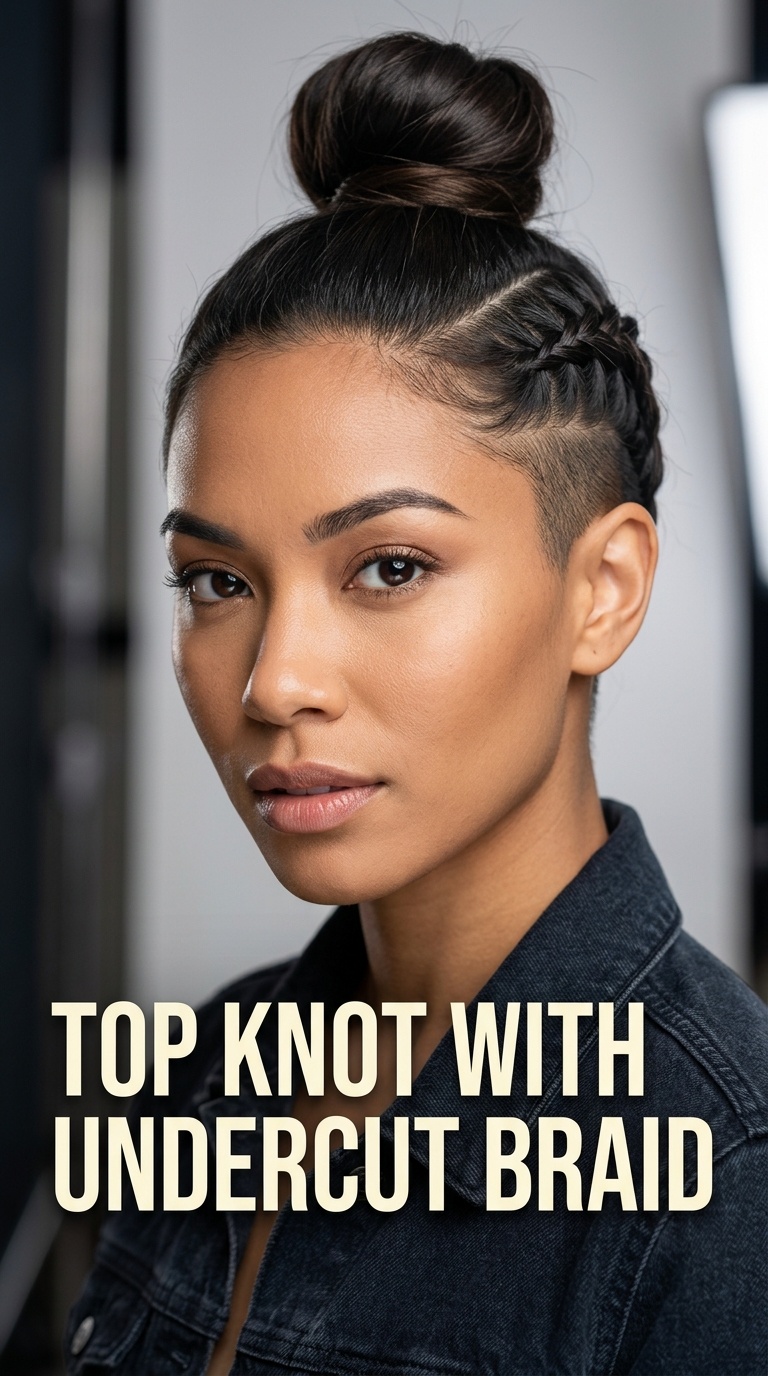 Top Knot with Undercut Braid