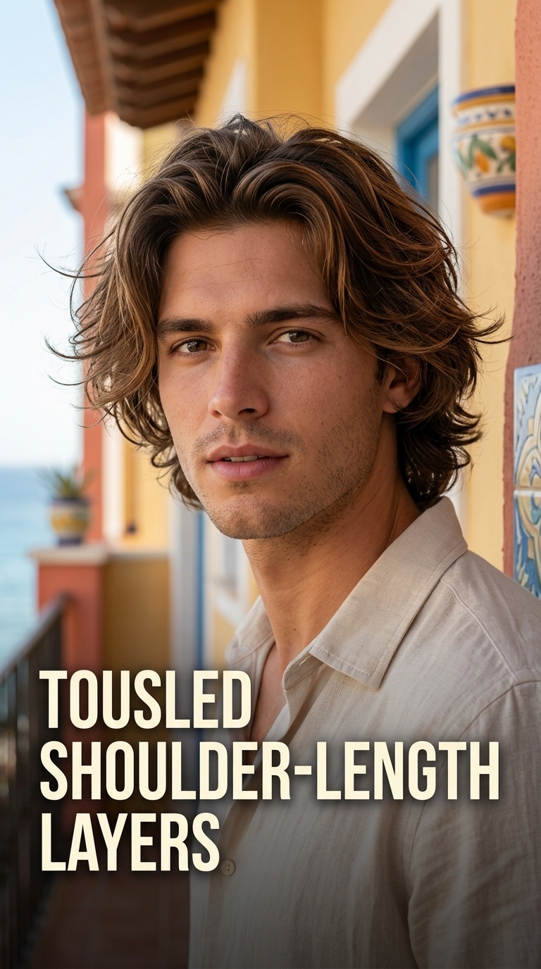 Tousled Shoulder-Length Layers