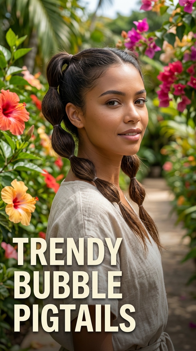 Trendy Bubble Pigtails
