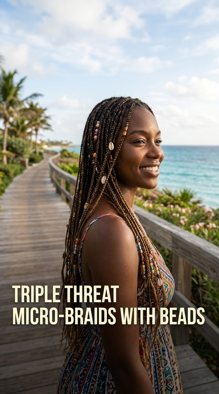 Triple Threat Micro-Braids with Beads