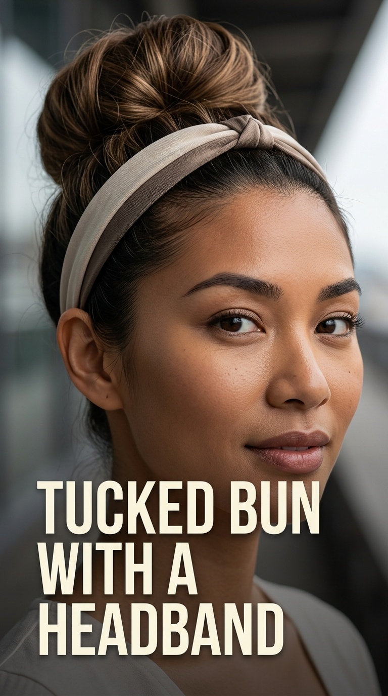 Tucked Bun with a Headband