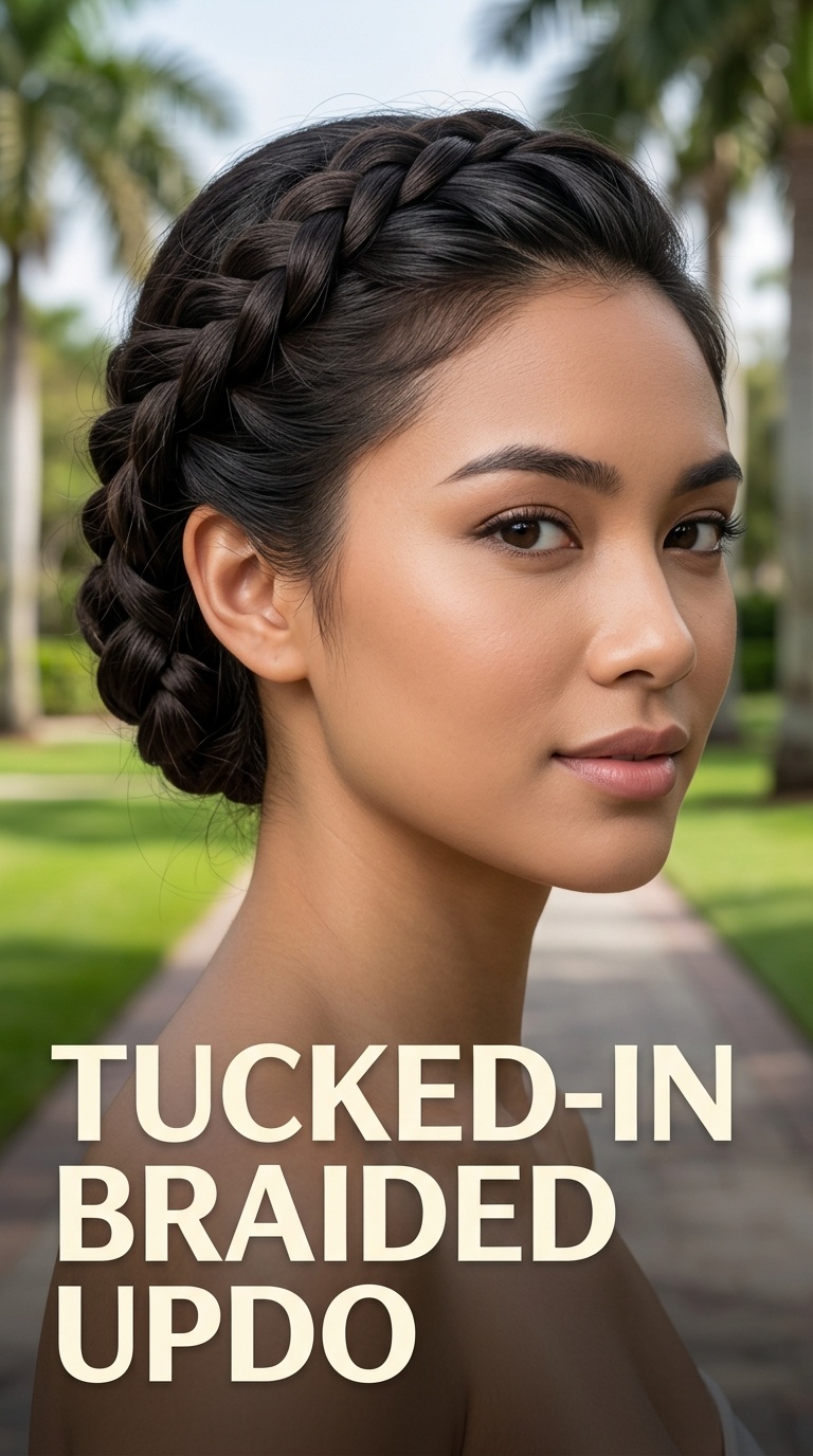 Tucked-In Braided Updo