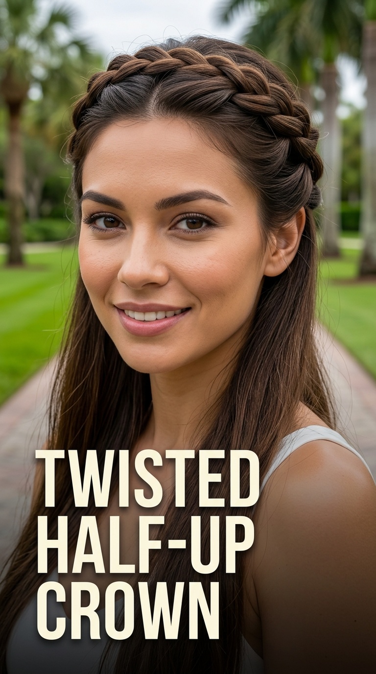 Twisted Half-Up Crown