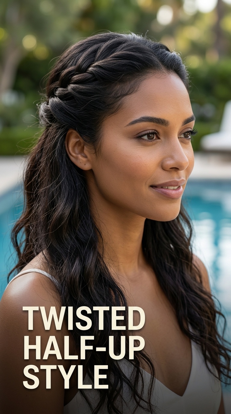 Twisted Half-Up Style