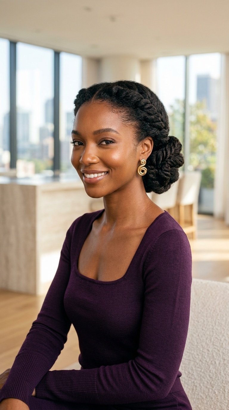 Twisted Low Bun For Women