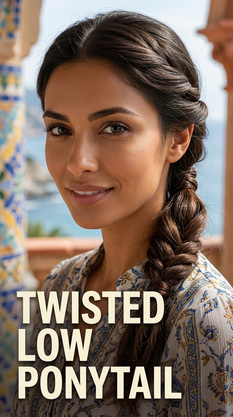 Twisted Low Ponytail