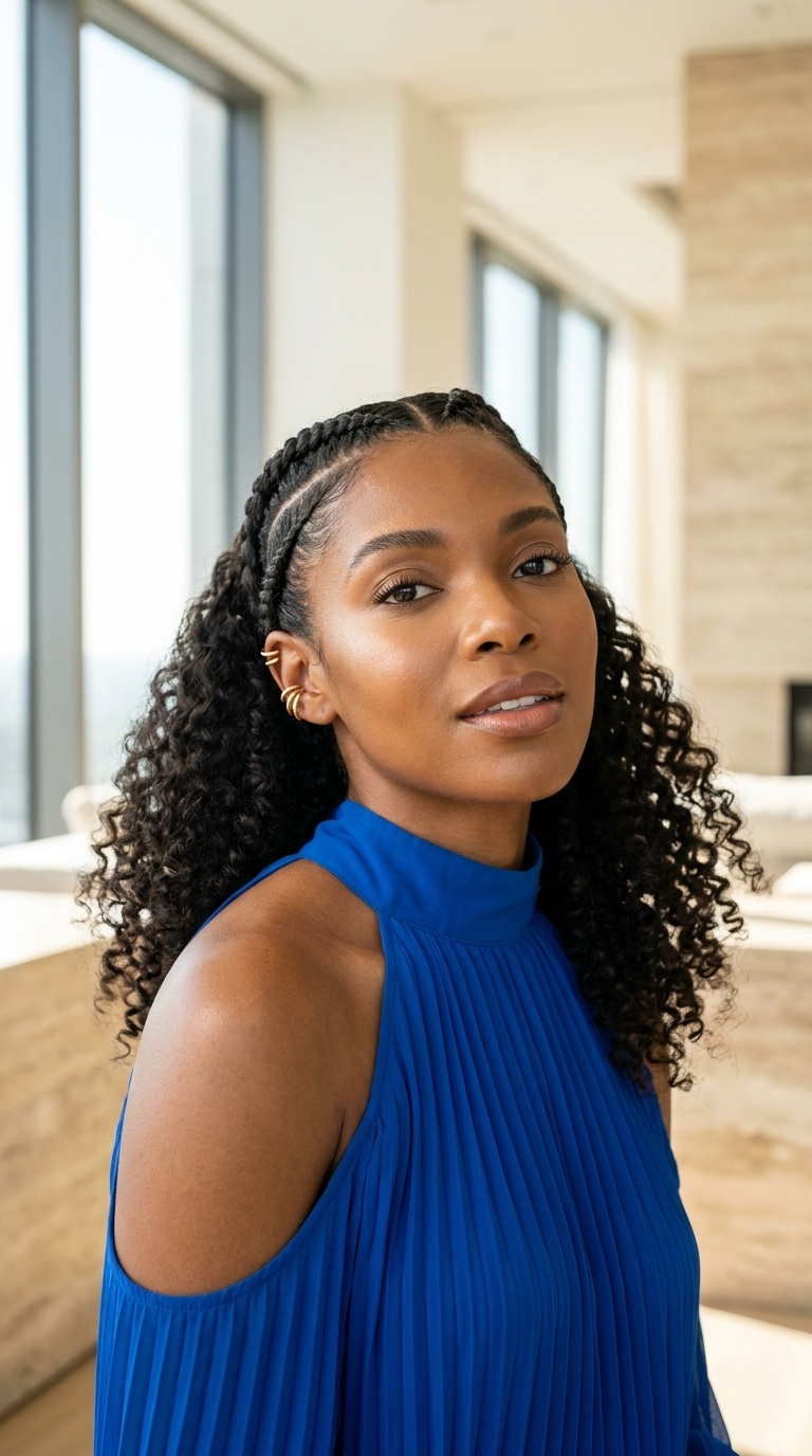 Two Braids With Loose Hair