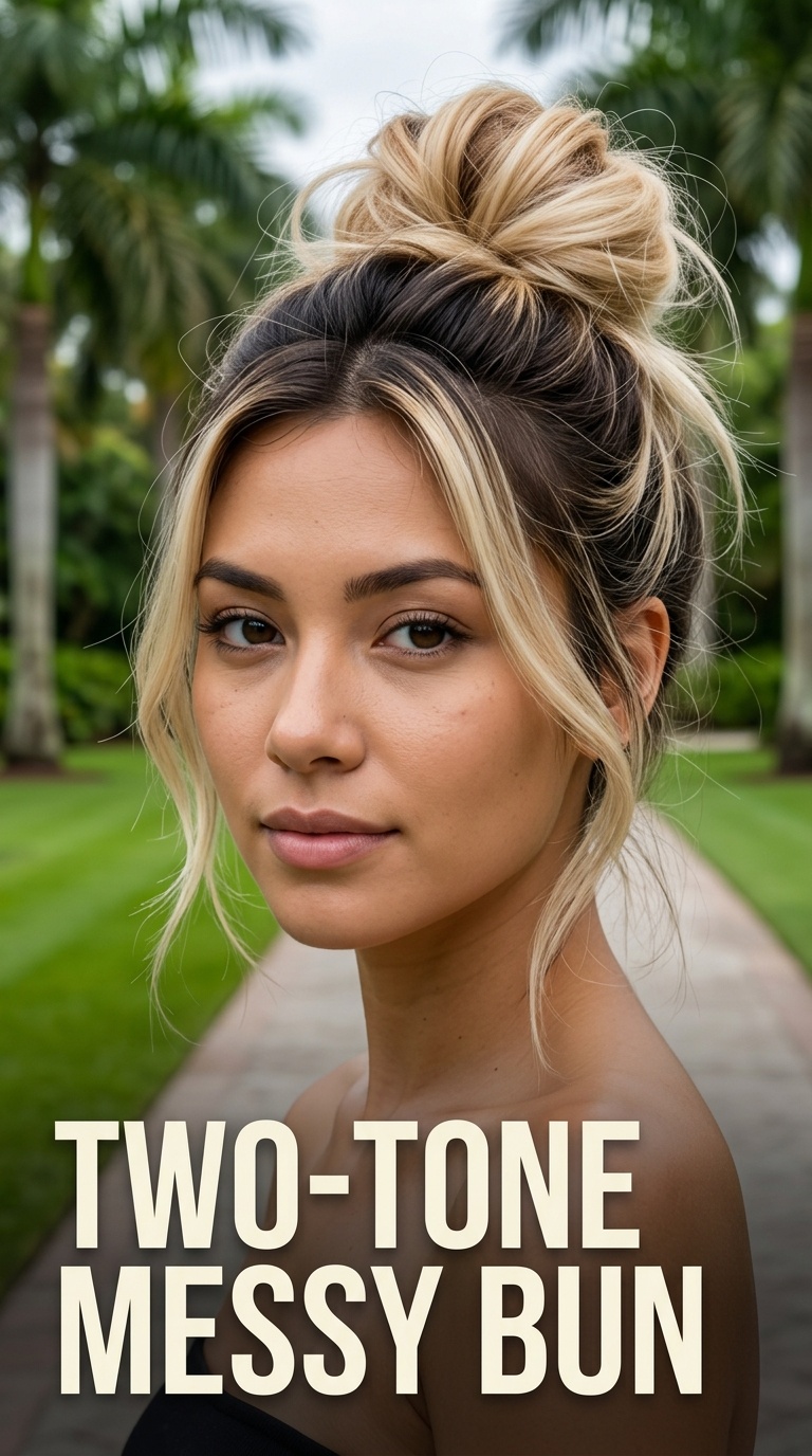Two-Tone Messy Bun