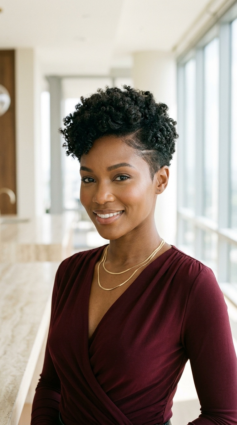 Undercut Pixie For Black Women
