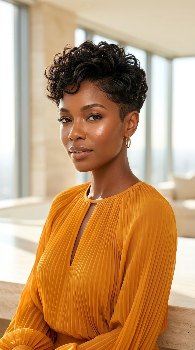 Undercut Pixie Haircut Black Women