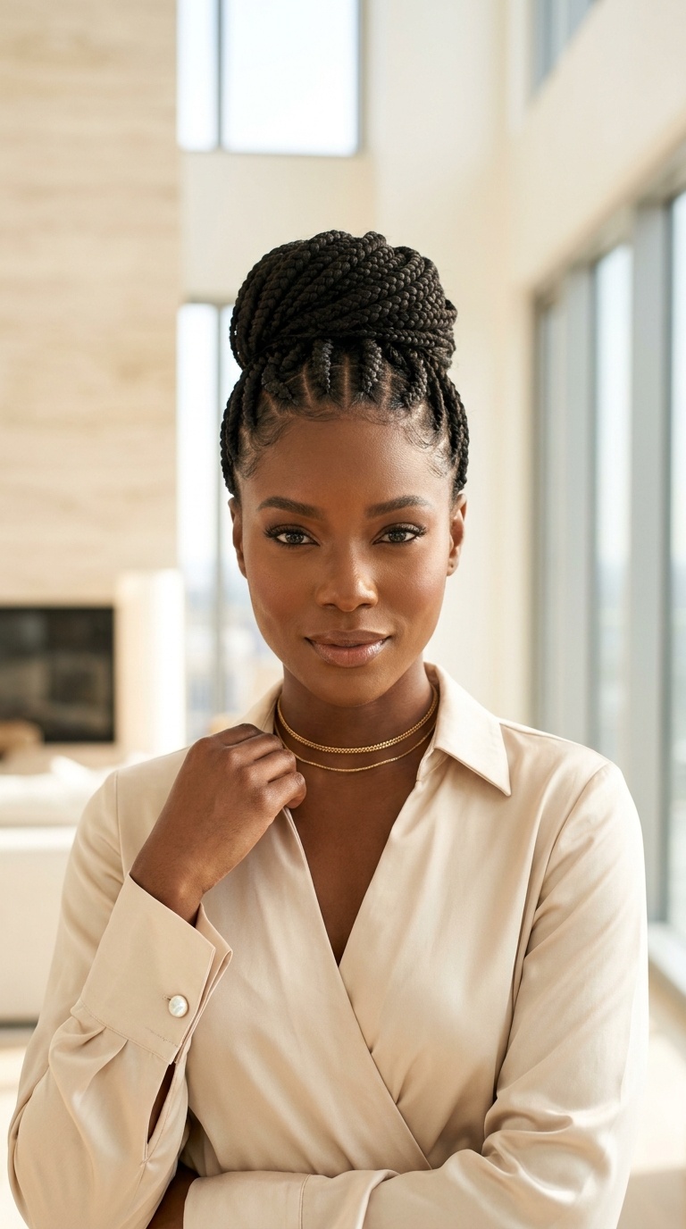 Updo Braids For Black Women