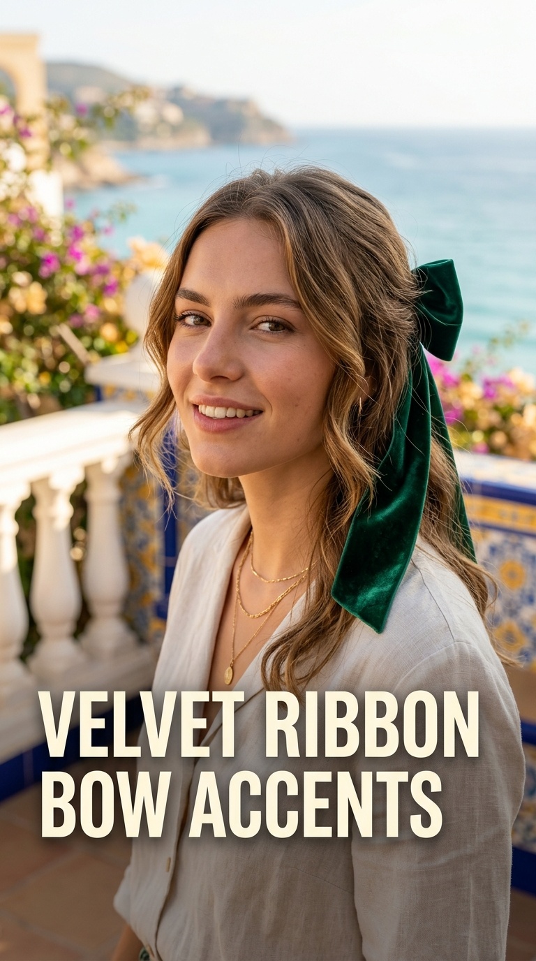 Velvet Ribbon Bow Accents