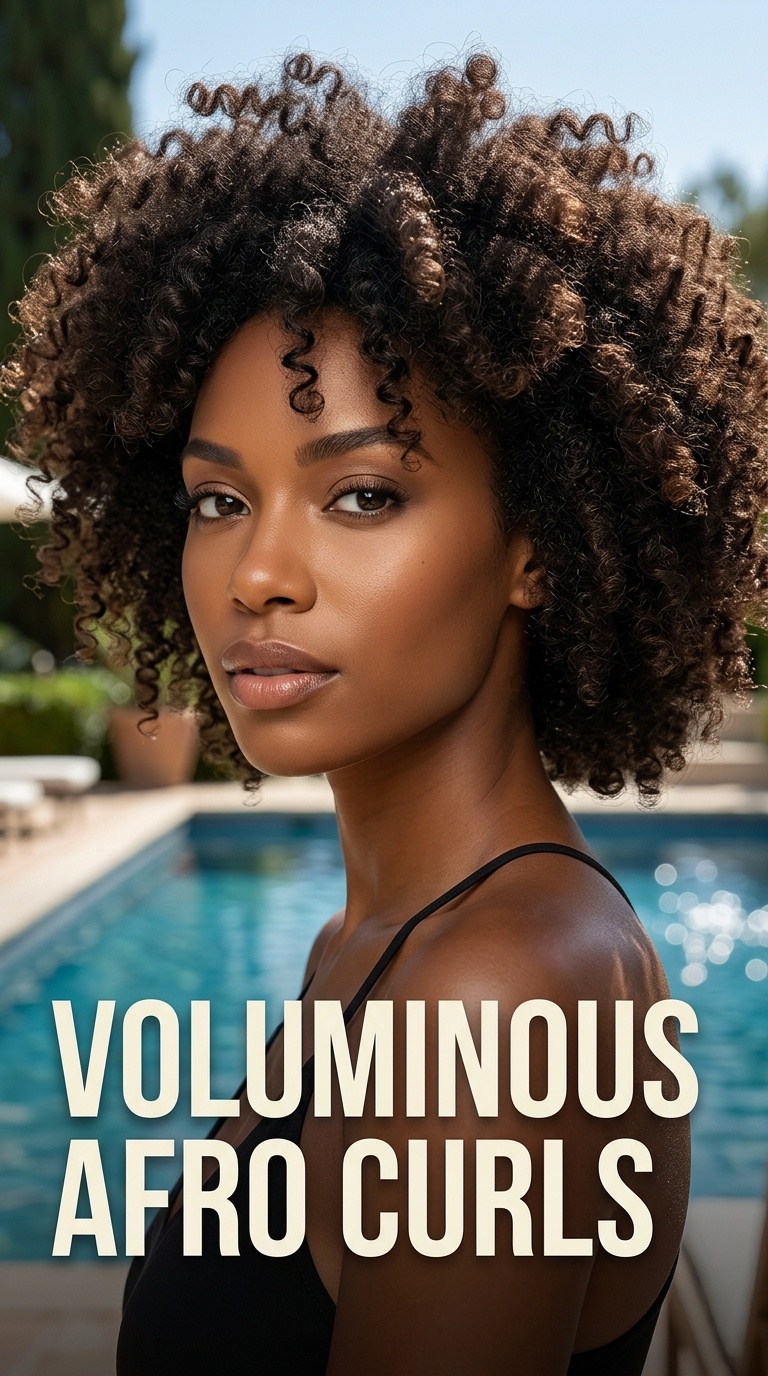 Voluminous Afro Curls