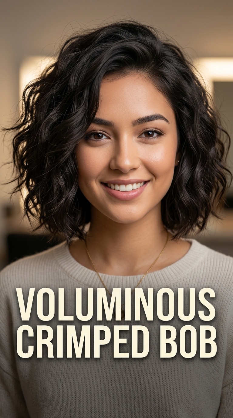Voluminous Crimped Bob