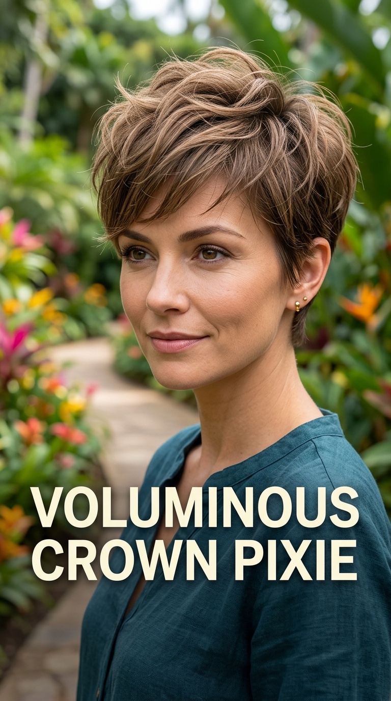Voluminous Crown Pixie