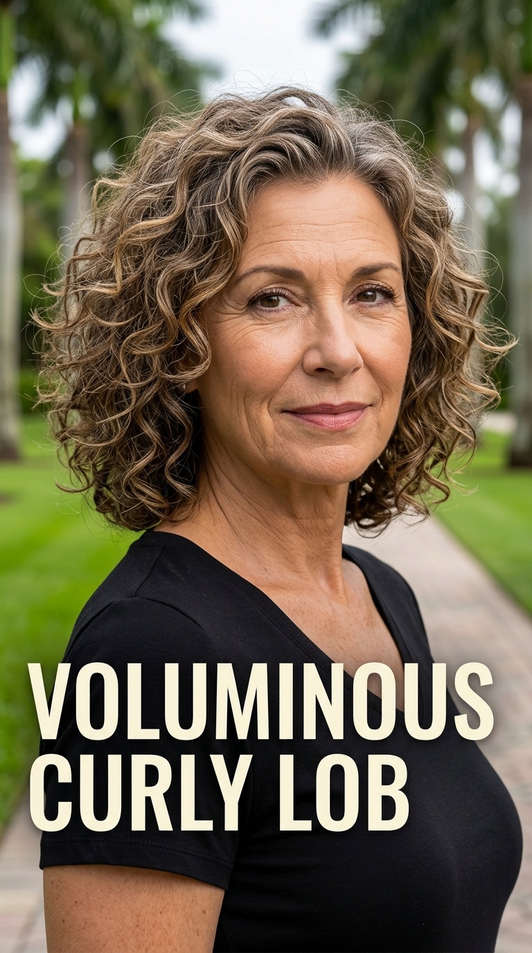 Voluminous Curly Lob