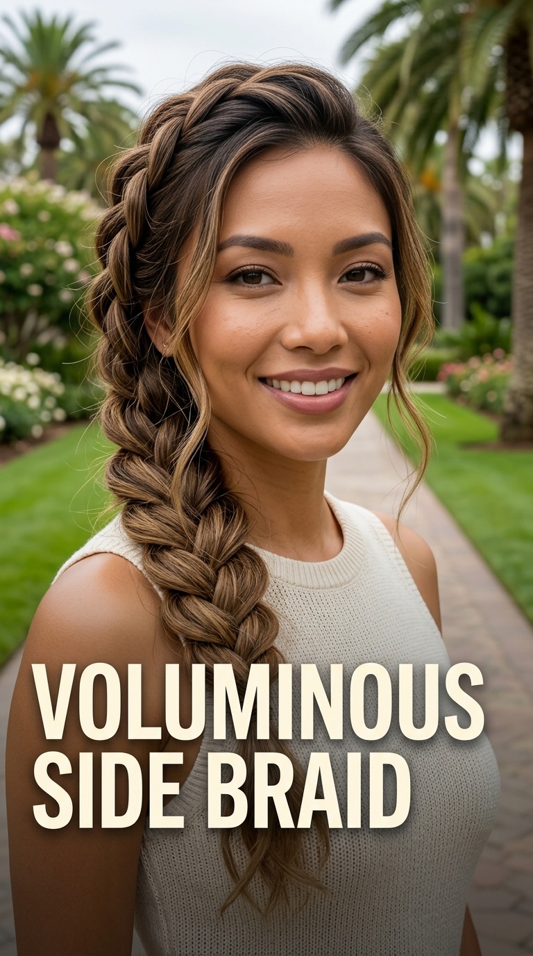 Voluminous Side Braid