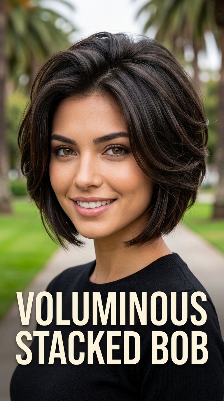 Voluminous Stacked Bob