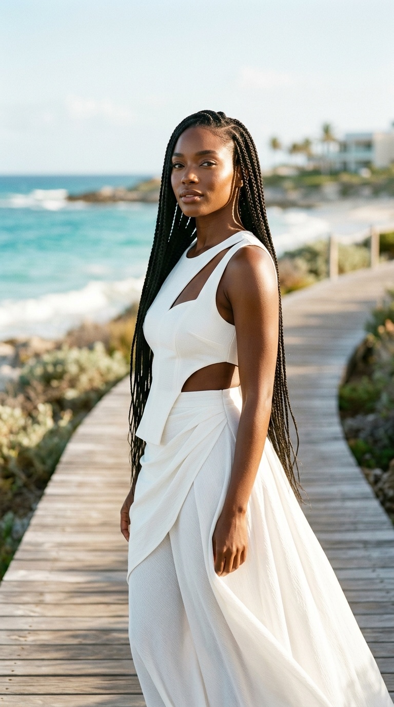 Waist-Length Box Braids
