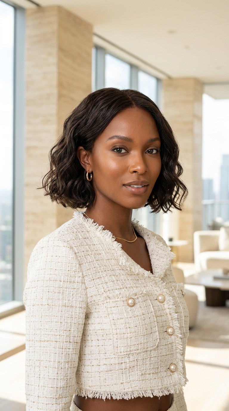 Wavy Bob For Black Women