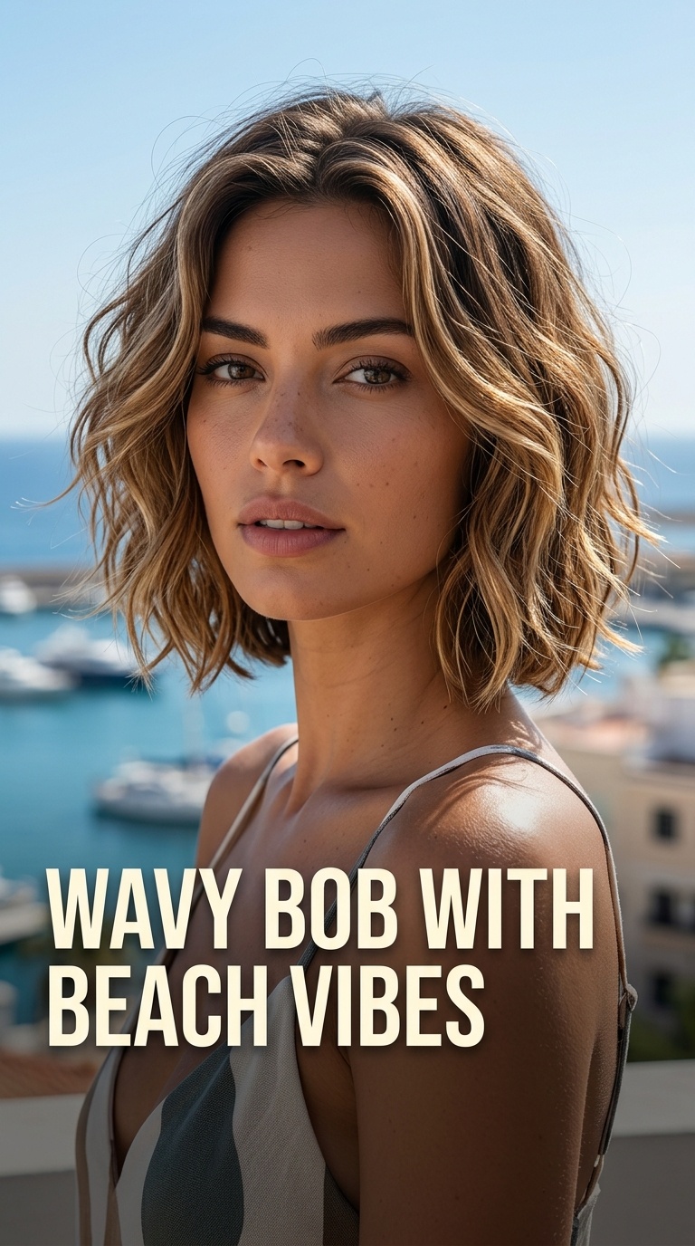 Wavy Bob with Beach Vibes