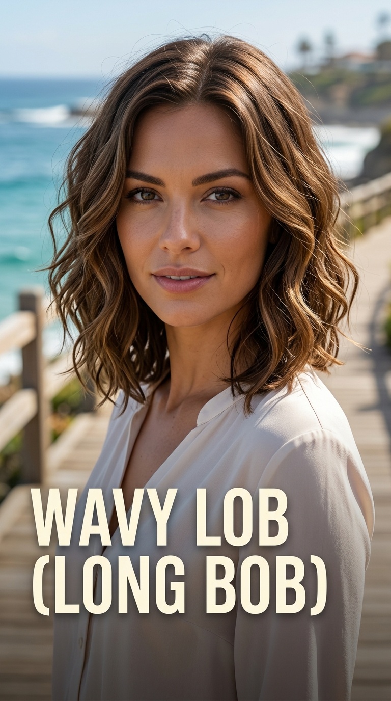 Wavy Lob (Long Bob)